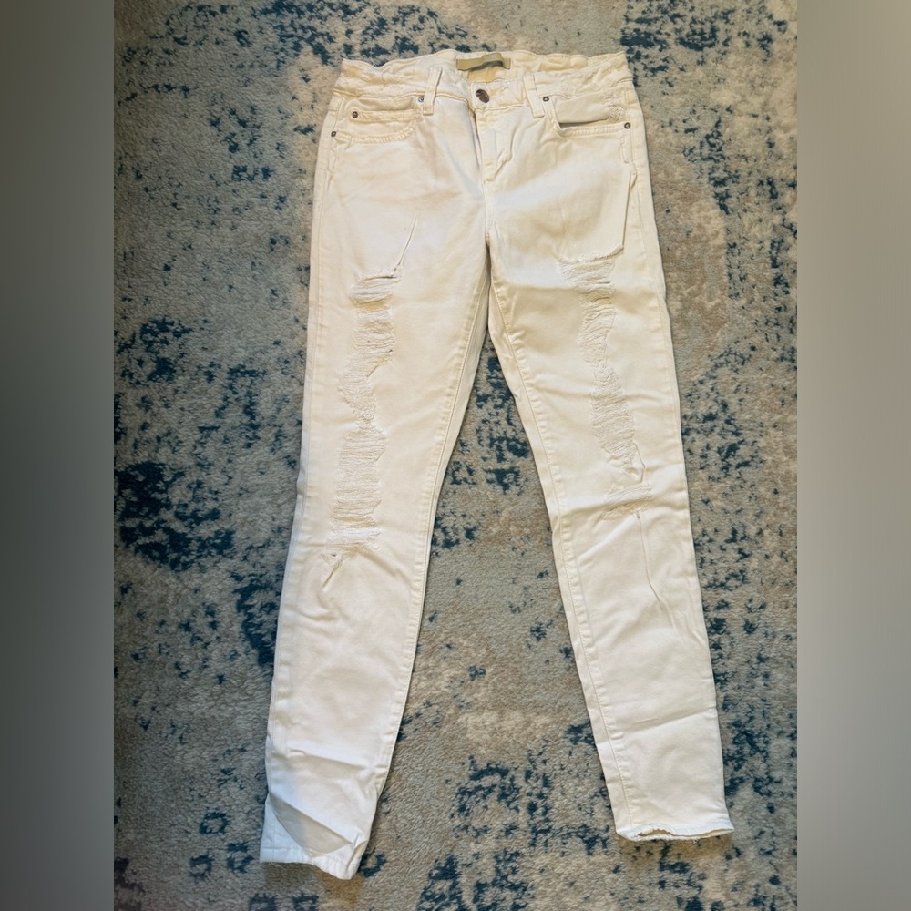 Joe jeans- white destroyed icon skinny jeans